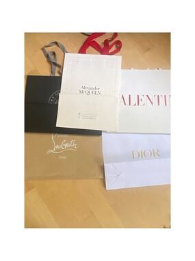 5 Designer shopping bags *empty variety large size